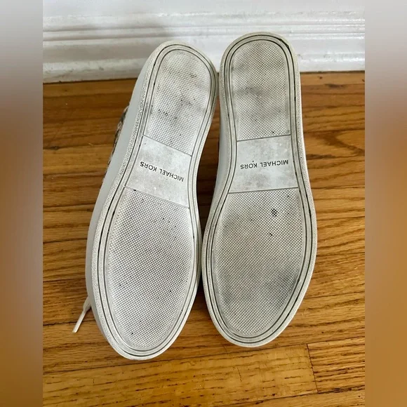 Michael Kors Snake Print Sneakers - Black and Cream - Picture 6 of 10